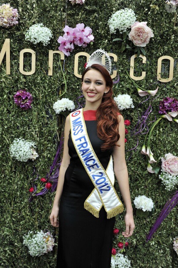 Delphine Wespiser, Miss France 2012, jeudi 12 janvier 2012 en visite dans le prestigieux Morocco Mall de Casablanca au Maroc