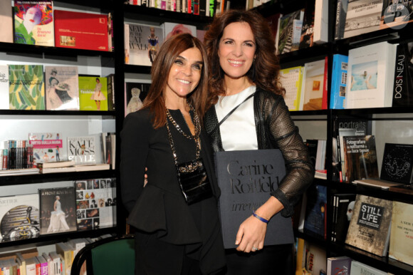 Carine Roitfeld et Roberta Armani à Milan, le 17 janvier 2012.