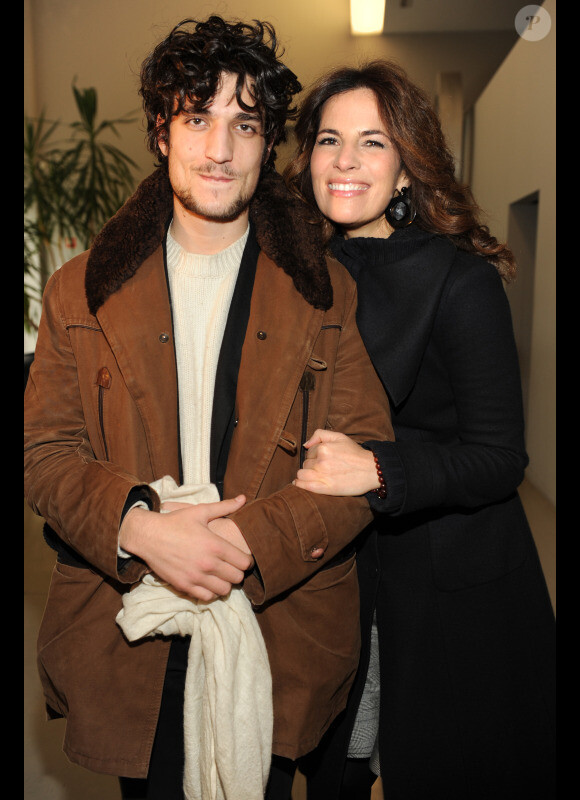 Louis Garrel et Roberta Armani à Milan, le 17 janvier 2012.