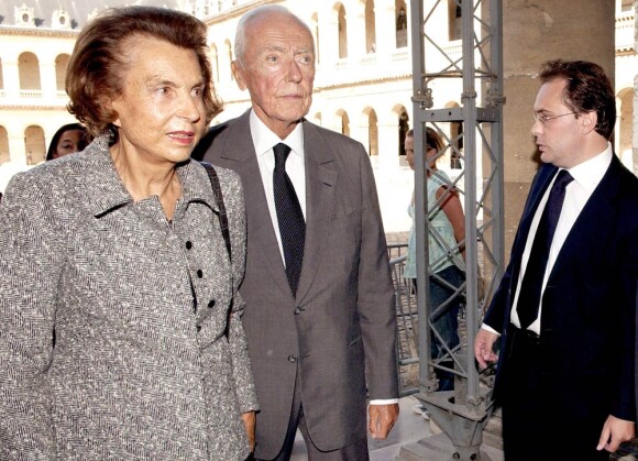 Liliane Bettencourt et feu son mari André en 2005.