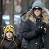 Sarah Jessica Parker et son James Wilkie à New York, le 20 janvier 2012.