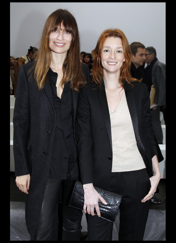 Caroline de Maigret et Audrey Marnay au défilé Dior Homme à Paris, le 21 janvier 2012.