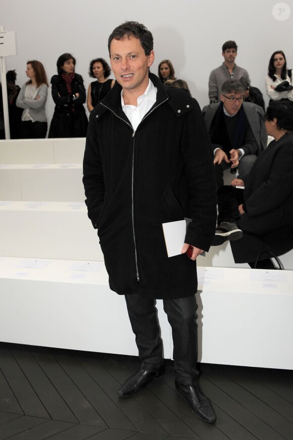 Marc-Olivier Fogiel lors du défilé Dior Homme à Paris, le 21 janvier 2012.