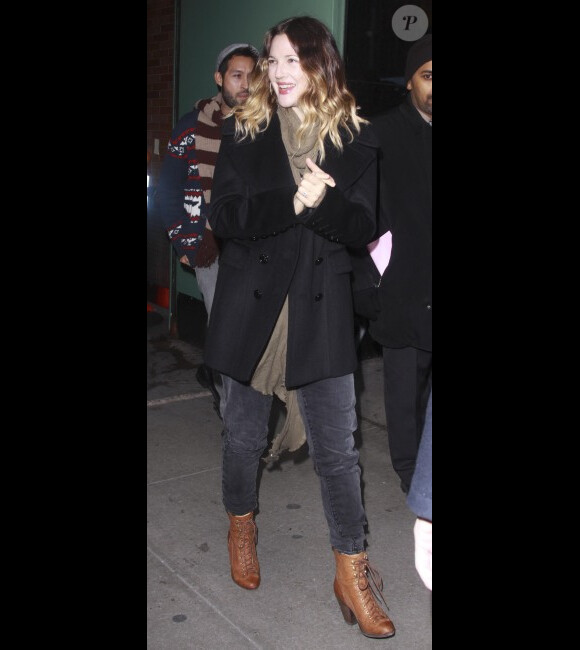Drew Barrymore, le 25 janvier 2012 à New York.