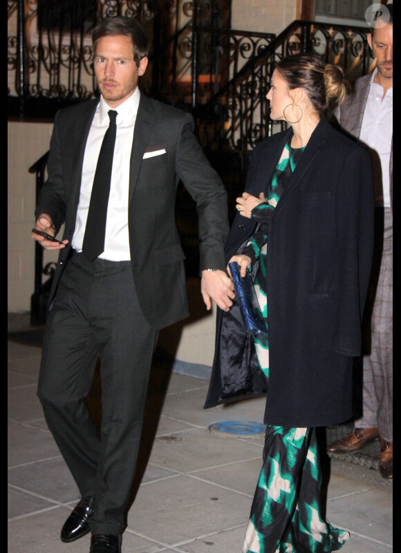 Drew Barrymore et son fiancé Will Kopelman à Washington le 25 janvier 2012.