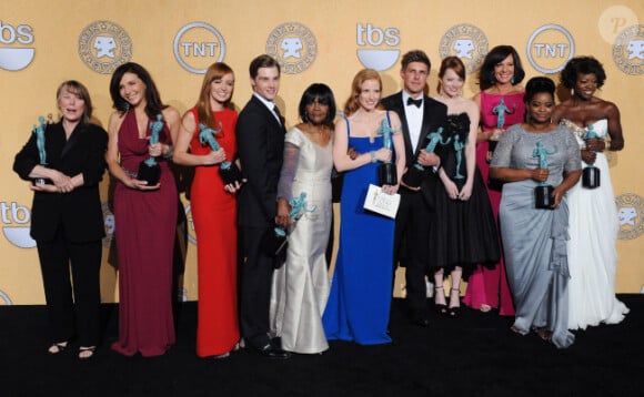 Les acteurs de La couleur des sentiments aux Screen Actors Guild, à Los Angeles le 29 janvier 2012.