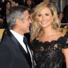 George Clooney et Stacy Keibler, un des couples les plus glamour de la cérémonie des SAG Awards à Los Angeles, le 29 janvier 2012.