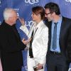 Malcolm McDowell, Bérénice Bejo et Michel Hazanavicius lors du festival du film international de Santa Barbara le 4 février 2012