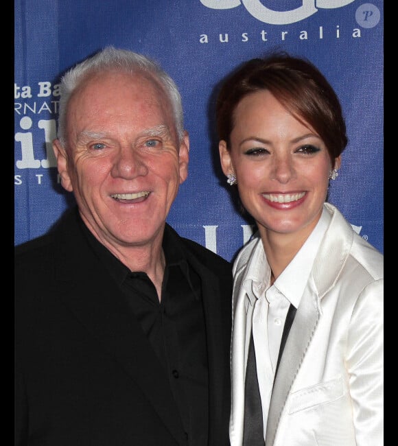 Malcolm McDowell et Bérénice Bejo lors du festival du film international de Santa Barbara le 4 février 2012