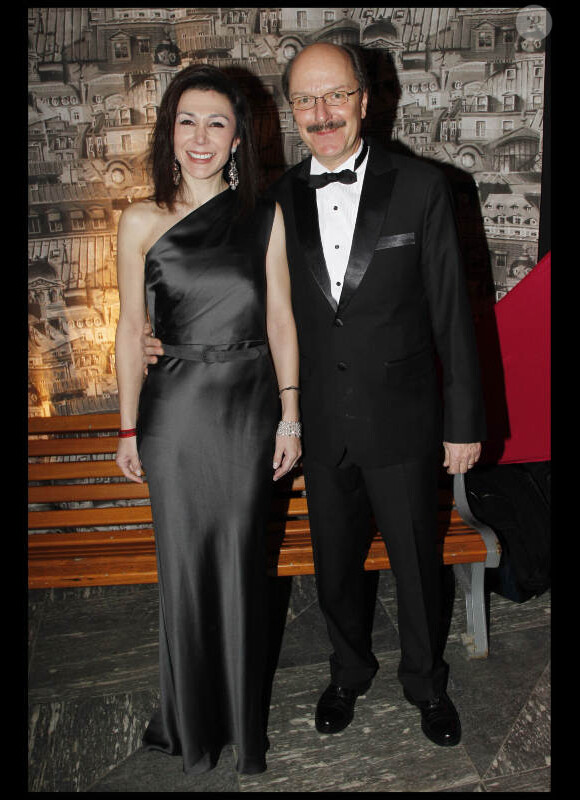 Linda Barras et Jean-François Emery lors de la soirée de Gala de la 29ème nuit des neiges, à Crans-Montana, en Suisse, le 4 février 2012
