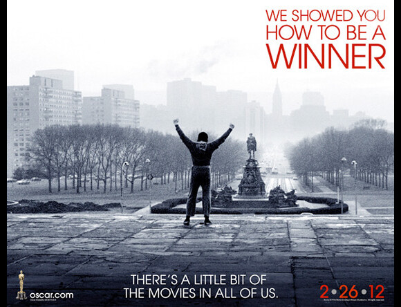 Affiche promotionnelle des Oscars 2012 : Rocky 