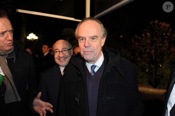 Frédéric Mitterrand au dîner du CRIF, à Paris, le 8 février 2012.