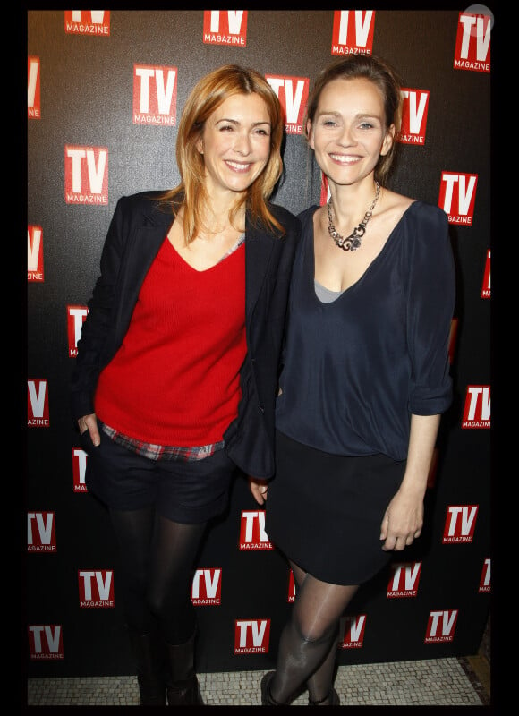 Véronique Mounier et Claire Borotra lors des 25 ans de TV Magazine au Plaza Athenée le 8 février 2012 à Paris