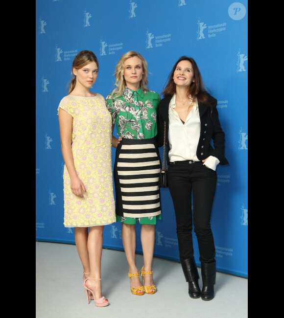 Léa Seydoux, Diane Kruger et Virginie Ledoyen au festival de Berlin, le 9 février 2012.