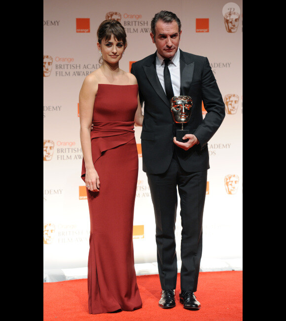 Jean Dujardin et Penélope Cruz lors de la cérémonie des BAFTA le 12 février 2012