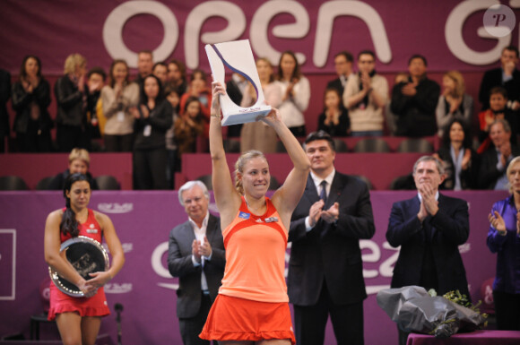 Angélique Kerber, victorieuse le 12 février 2012 à Coubertin lors de la finale de l'Open GDF Suez à Paris