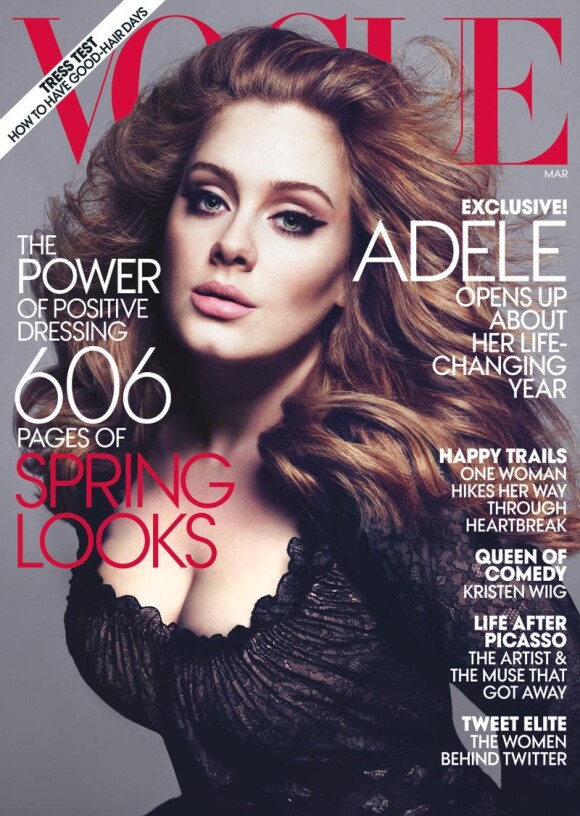 Adele en couverture du Vogue américain pour l'édition de mars 2012
