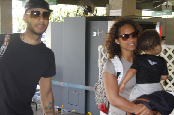 Alicia Keys et son fils Egypt le 31 janvier 2012 à Hawaï