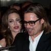 Angelina Jolie et Brad Pitt le 16 février 2012 à Paris pour l'avant-première du film Au pays du sang et du miel