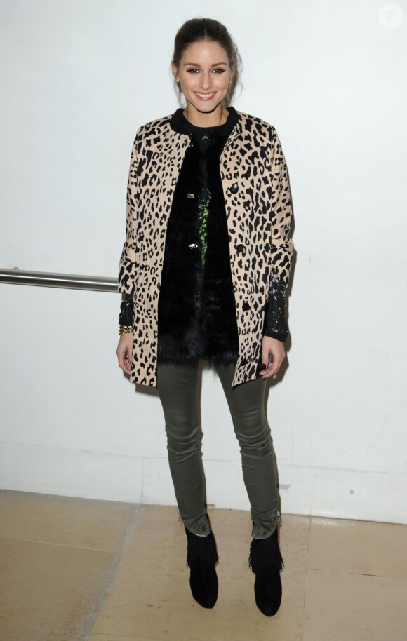 Olivia Palermo chez Matthew Williamson lors de la Fashion Week de Londres. Le 19 février 2012