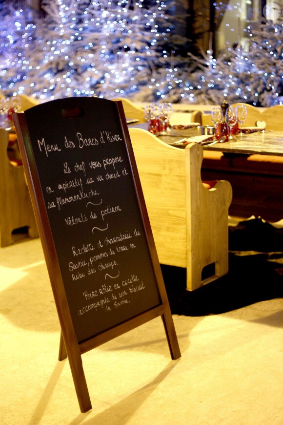 Menu du restaurant éphémère du Plaza Athénée Les Bancs d'Hiver élaboré par le Chef Philippe Marc. Du 28 février au 10 mars 2012