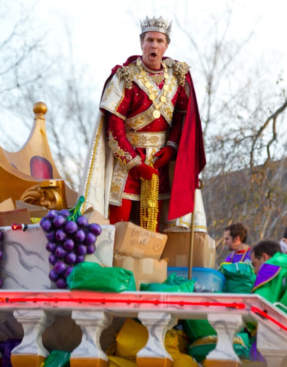 Will Ferrell en roi Bacchus lors du Mardi gras de La Nouvelle-Orléans le 19 février 2012