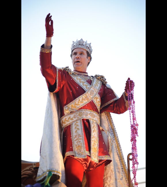 Will Ferrell en Bacchus, roi de la débauche, le 19 février lors du Mardi gras de La Nouvelle-Orléans