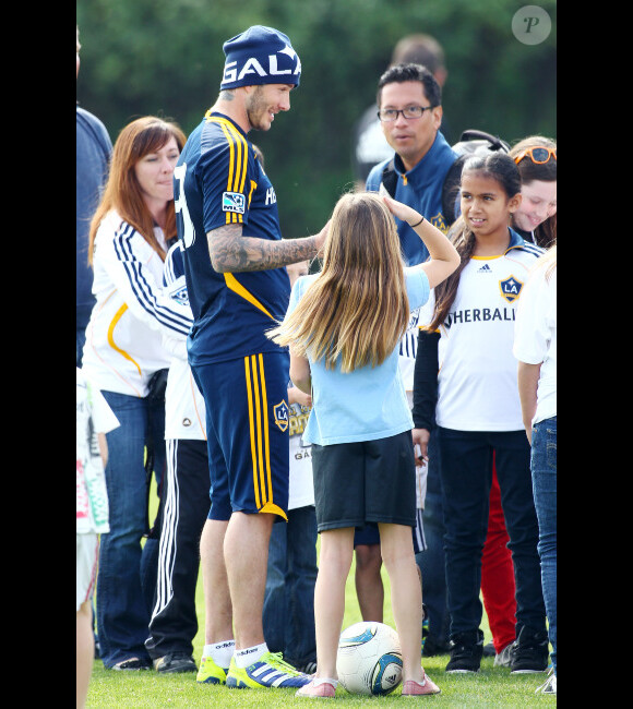 David Beckham le 20 février 2012 lors d'un entraînement du Galaxy de Los Angeles