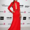 Le top Petra Nemcova, flamboyante, a posé lors de l'after-party des Oscars organisée par Elton John à Los Angeles. Le 26 féveier 2012