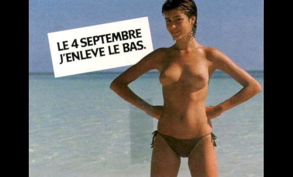 La camapagne Avenir avec Myriam Szabo seins nus en septembre 1981.