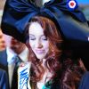 Delphine Wespiser, Miss France 2012, au Salon de l'Agriculture, à Paris, le mercredi 29 février 2012.