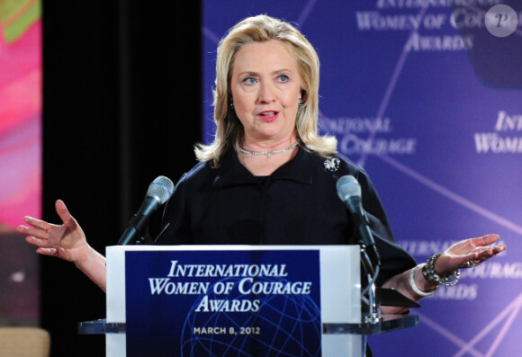 Hillary Clinton le 8 mars 2012 à Washington lors de la cérémonie des International Women of Courage Awards