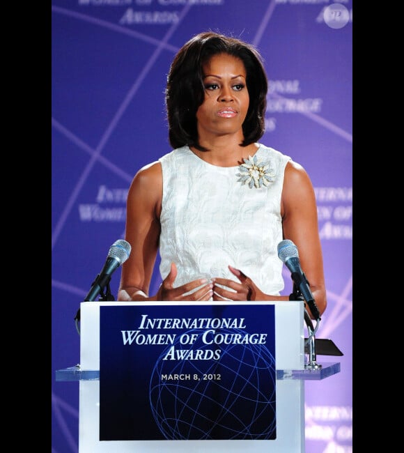 Michelle Obama  le 8 mars 2012 à Washington lors de la cérémonie des International Women of Courage Awards