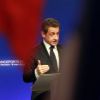 Nicolas Sarkozy, lors d'un meeting, le 8 mars 2012.