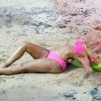 Nicki Minaj très sexy sur la plage d'Oahu pour le tournage de son nouveau clip Starships, à Hawaï le 14 mars 2012