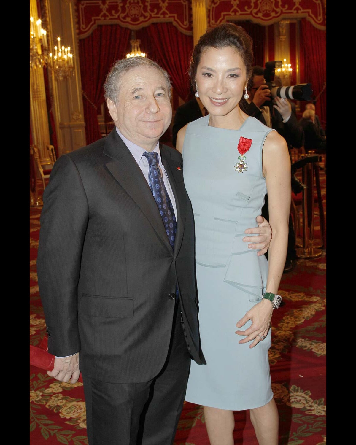 Photo : Jean Todt et Michelle Yeoh à la cérémonie organisée à l'Élysée ...