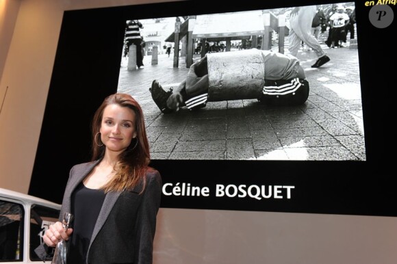 Céline Bosquet lors du dîner de gala de la Coupe de l'info jeudi 15 mars à L'Atelier Renault à Paris