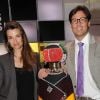 Céline Bosquet et Stéphane de Maistre lors du dîner de gala de la Coupe de l'info jeudi 15 mars à L'Atelier Renault à Paris