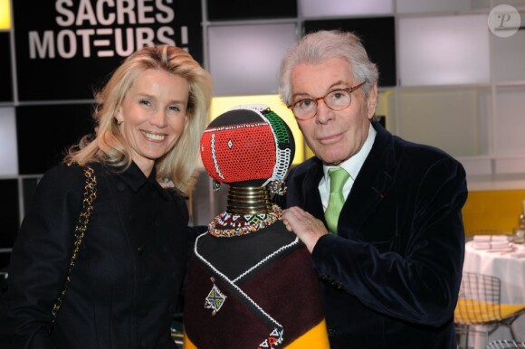 Jean-Daniel Lorieux et sa femme lors du dîner de gala de la Coupe de l'info jeudi 15 mars à L'Atelier Renault à Paris