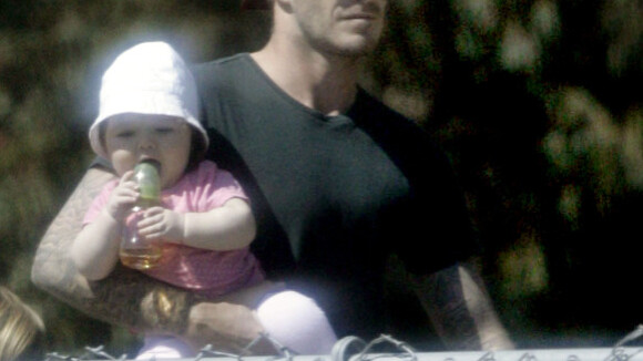 David Beckham : Un papa musclé pour sa fille Harper aux anges