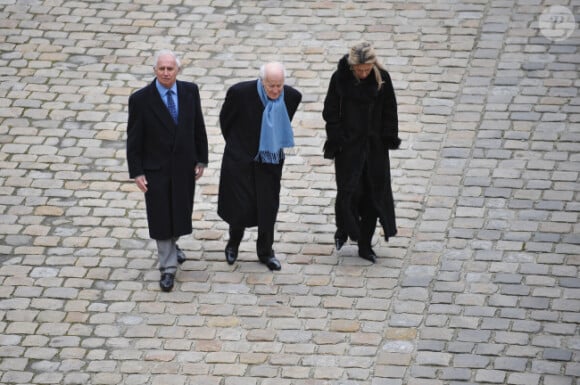 Jacques Chancel lors de l'hommage à Pierre Schoendoerffer aux Invalides à Paris le 19 mars 2012