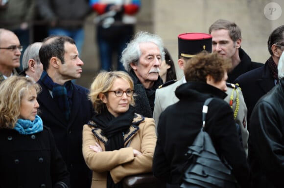 Jean Rochefort lors de l'hommage à Pierre Schoendoerffer aux Invalides à Paris le 19 mars 2012