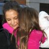 Katie Holmes, sa maman et sa fille Suri à New York, le 20 mars 2012