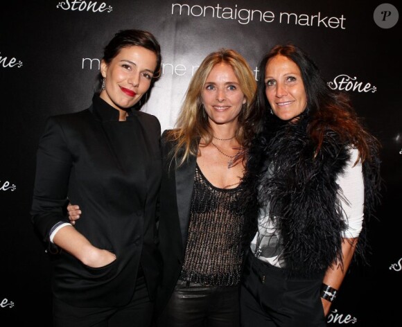 Zoé Félix, Marie Poniatowski et Liliane Jossua lors de la présentation de la collection joaillerie Stone chez Montaigne Market à Paris le 6 mars 2012