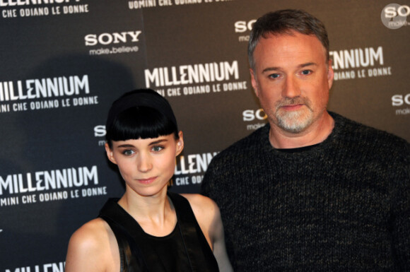 Rooney Mara et David Fincher, en janvier 2012 à Rome.