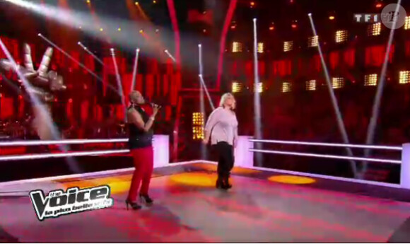 Battle entre Véronick et Dominique, équipe de Florent Pagny, samedi 24 mars 2012 sur TF1