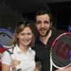 Annabelle Milot et David Mora lors du tournoi de tennis pour l'association Enfant Star et Match à Paris le 26 mars 2012