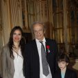 Patrick Chesnais avec ses enfants Émilie et Victor au ministère de la Culture à Paris, le 28 mars 2012.