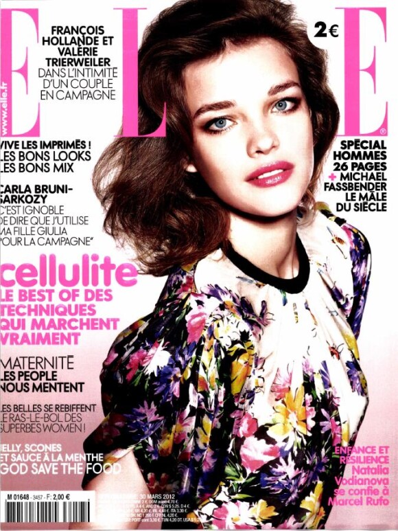 Natalia Vodianova en couverture de Elle, magazine en kiosques le 30 mars 2012.