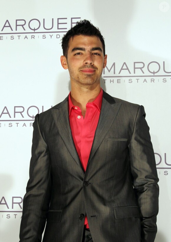 Le chanteur Joe Jonas assistait à l'ouverture de la boîte de nuit Marquee dans l'hôtel-casino The Star. Sydney, le 30 mars 2012.